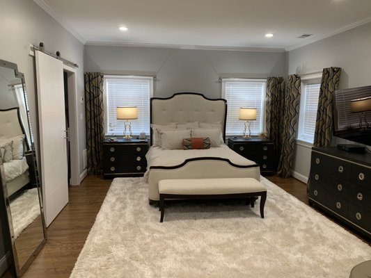Master suite addition and remodeling 2019 - building a master suite addition, including large master bedroom with sitting area, large walkin closet with laundry units, large full bathroom with vanity and standing shower Master suite addition and remodeling 2019 - building a master suite addition, including large master bedroom with sitting area, large walkin closet with laundry units, large full bathroom with vanity and standing shower