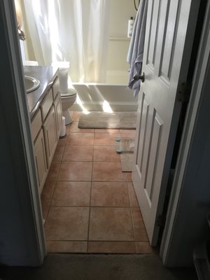 Bathroom tile remodel and also installing new toilet - This job was did new tile and new toilet and trim around the bathroom the customer absolutely happy Bathroom tile remodel and also installing new toilet - This job was did new tile and new toilet and trim around the bathroom the customer absolutely happy