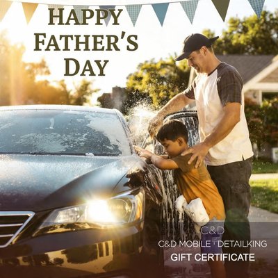 Wash and watch Father's Day special.50%off - Washing and waxing the exterior of a car gives it a deep, glossy shine while protecting the paint from damage. The process removes dirt, road grime, and contaminants, and then a layer of wax creates a hydrophobic barrier that repels water and makes future cleaning easier. This helps maintain the vehicle's appearance and preserves its finish over time.