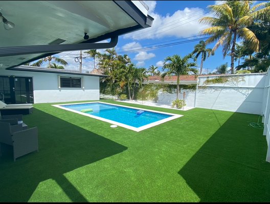 Artificial grass before and after - No words can describe the difference