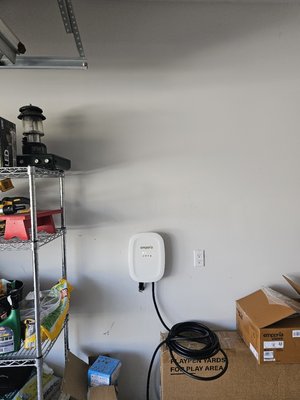 EV charger - We installed and wired this EV charger for this customer.