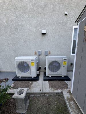 Ac Pro full system replacement, ultimate comfort and efficiency. - New high-efficiency comfort upgrade completed in Oceanside, CA

Our team at Airtime Plumbing, Heating & Air installed brand-new AC Pro slim line heat pump systems designed for better energy efficiency, quieter performance, and reliable year-round comfort. These compact side discharge systems are a great option for homeowners looking to save space while upgrading to modern heating and cooling technology