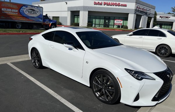 3M Ceramic IR 15/5, Windshield Ceramic IR 50 - 22 Lexus RC350. He chose 3M Ceramic IR 15% on the two fronts, and 5% on the rear half. The windshield is in 3M Ceramic IR 50% light.