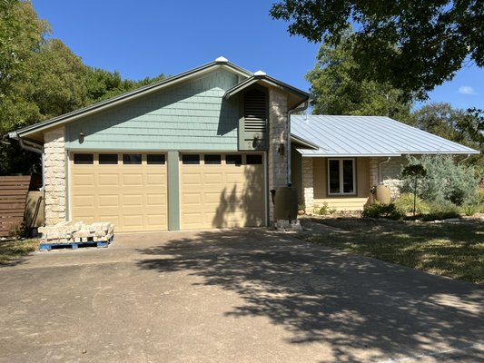 Gutter Installation - New galvalume roof and box gutters. Gutter Installation - New galvalume roof and box gutters.