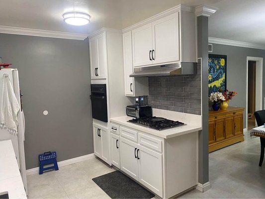 Martins Home - Martin R. had a goal of remodeling his entire kitchen and dining room cabinets within a short amount of time and keeping a low budget in mind. We helped him achieve just that while maintaining superior quality craftsmanship!