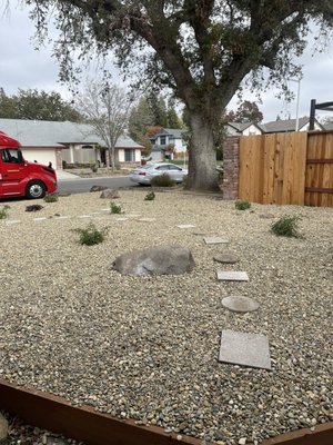 Yard Construction - Front yard construction - Rock landscaping Yard Construction - Front yard construction - Rock landscaping