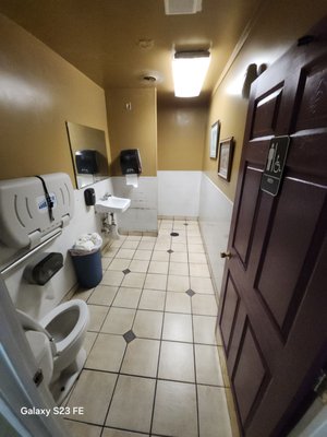 Bathroom- Li'l Moon - The restaurant bathrooms were fully upgraded, with all existing elements removed. The space underwent sheetrock repairs, flooring removal, and fresh painting. New flooring and fixtures were installed, and the project was completed with newly painted doors. Bathroom- Li'l Moon - The restaurant bathrooms were fully upgraded, with all existing elements removed. The space underwent sheetrock repairs, flooring removal, and fresh painting. New flooring and fixtures were installed, and the project was completed with newly painted doors.