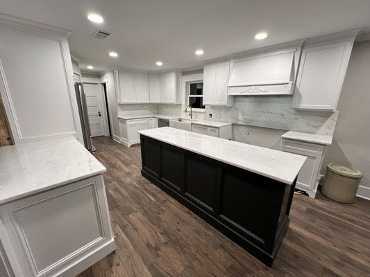 Full Backsplash Kitchens - Here are a few examples of kitchen countertops w/ full backsplash from the same material as the countertops.
Call us today to set up your FREE ESTIMATE! Full Backsplash Kitchens - Here are a few examples of kitchen countertops w/ full backsplash from the same material as the countertops.
Call us today to set up your FREE ESTIMATE!