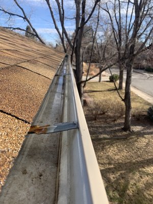 Gutter cleaning. - One of our wonderful customers was in need of a gutter service so we hopped on it and took care of them.