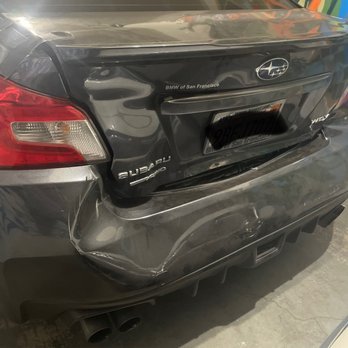 Body Shop & Body Work - At Bay Bridge Auto Body, we pride ourselves on high quality service and a high quality experience for our clients. Whether you have been in a major car accident or just a minor fender bender, Bay Bridge Auto Body is the place to go to get your vehicle safely back on the road and looking brand new! 

By having the body shop separate from the paint booth, there is less chance of contamination in the refinishing process which allows for cleaner repairs.

There is a reason that people and insurance companies alike choose Bay Bridge Auto Body. Read our reviews and give us a call! We are looking forward to meeting you, and getting you and your vehicle safely back on the road.