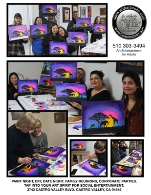 Paint & Sip - Corporate Team Building Events, Paint and Sip Events, Private Parties.