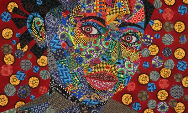 Tsholo Splash Motong - Tsholo "Splash" Motong produces color-splashed art. Motong's work is inspired by his grandmother who used to sell vegetables and did some basic sewing. Also a fashion designer, he fuses design with his art, as he portrays African women:

"Splash's art is a true reflection of his upbringing and he loves to incorporate everyday life in Soweto and Johannesburg in most of his artworks.”

Splash discovered his creativity and artistic potential at a young age. As a colorful artist, he relishes using bright colors.  His main inspiration is his grandmother, hence the dominance of women in his artwork.

"She was my pillar, she raised me up from the ground up. She used to do crafts like knitting and crochet, so that's how I started learning how to work with fabrics and colors and enjoy textures. She didn't scold me when I told her I want to venture into this career.”

Whenever he uses fabrics, he ensures that they have African roots.
