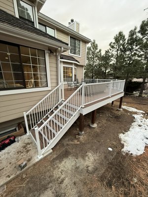 Deck build December 2025 - Complete new deck build with pressure treated framing, composite decking and aluminum railings, elegant look that will last 40 years Deck build December 2025 - Complete new deck build with pressure treated framing, composite decking and aluminum railings, elegant look that will last 40 years