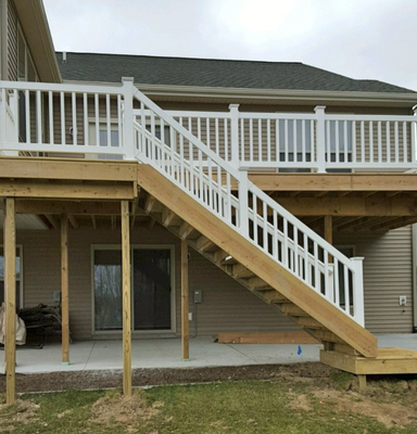 Services Offered - Stair Construction/Replacement - Specializing in custom deck and design, swimming pool decks included, 30 yrs construction experience, all jobs considered and if I can't do it I can recommend a reliable company.