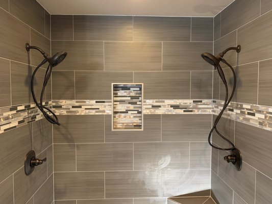 Shower Remodel - Dual shower Shower Remodel - Dual shower