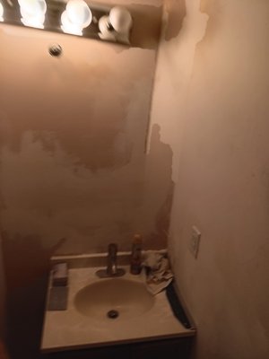 The World's Tiniest Bathroom - These are before and after pictures from a clients shoe box sized bathroom. She picked an excellent shade of blue Valspar semi-gloss which went up like a dream. The most challenging part was painting the trim directly beneath the rear side of the toilet and tank, but we made it work. The World's Tiniest Bathroom - These are before and after pictures from a clients shoe box sized bathroom. She picked an excellent shade of blue Valspar semi-gloss which went up like a dream. The most challenging part was painting the trim directly beneath the rear side of the toilet and tank, but we made it work.