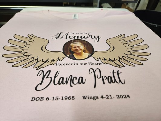 Memorial Shirts - Honor your loved ones with our heartfelt memorial shirts, crafted with care and compassion. Our t-shirt company specializes in creating custom designs that celebrate the memories and legacies of those who have passed. Wear your tribute proudly and keep their spirit alive with our quality memorial shirts.