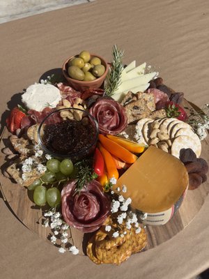 Charcuterie board combo - A fun combo of 3 medium-large boards. Full of sweet treats, fresh fruit, artisan cheeses, meats, specialty crackers & more!