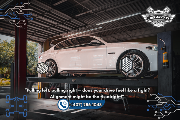 Wheel Alignment - Uneven tire wear or drifting steering are signs your wheels are out of alignment. Our experienced technicians use precision equipment to restore proper alignment—improving safety, handling, and tire life, call us today to set up Wheel Alignment Service (407)286-1043