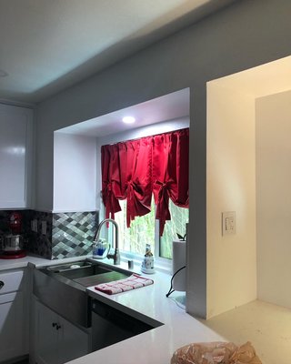 Kitchen lighting/ plug install - We deleted old lighting in kitchen and installed new lighting. Installed a light above sink and inside a cubby along with a plug. Kitchen lighting/ plug install - We deleted old lighting in kitchen and installed new lighting. Installed a light above sink and inside a cubby along with a plug.