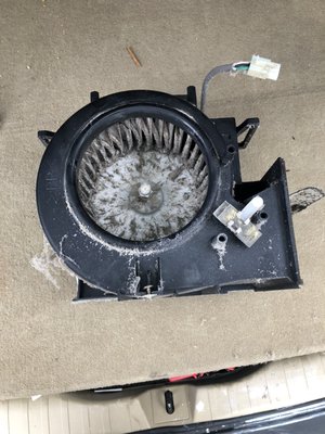Bathroom fan repair - A clients bathroom fan was making noise. After inspection, it turned out that the draft blocker was rattling because the fan did not have enough force to open it. After cleaning the fan, enough air was pushed through the draft blocker to keep it open during operation. Problem solved. It was just a dirty fan.