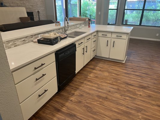 Cabinets - Fabrication, installation, and painting/staining of cabinets Cabinets - Fabrication, installation, and painting/staining of cabinets