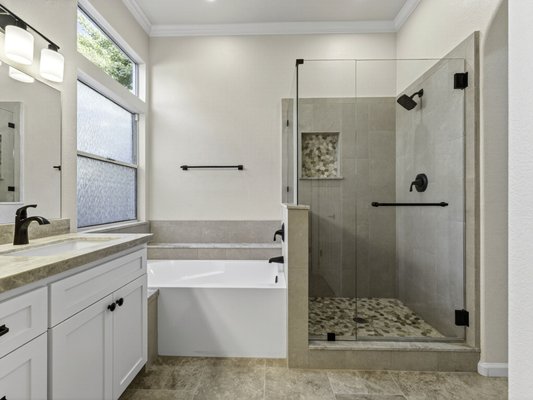 Full Bathroom Remodel - These are custom bathroom remodels that we completed. Please view our portfolio for all of our work !