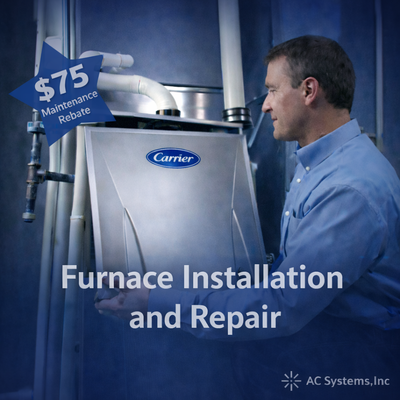 Heating Installation - When the time comes to replace your heating system, ACS is here to help. We know that choosing a new heater or furnace can be a daunting task. There’s a lot to consider, from size and compatibility to brands and SEER ratings. We get rid of the guesswork. When you contact us for a free quote, we’ll evaluate your home or commercial property to determine your specific needs and we’ll sit down with you to review our recommendations. Once you approve your personalized plan, our team of expert technicians will get your new system in place so you can enjoy warm, lasting comfort. Contact us today to find out about how you can save on an energy-efficient heating system.
