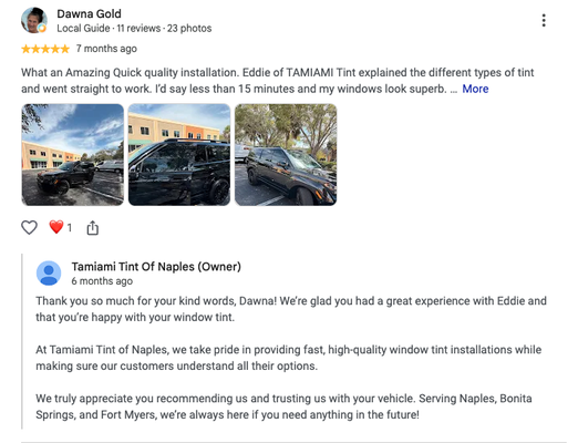 Google Reviews - Check out what our customers are saying with over 300+ reviews on our Google! We’re proud of our work and even prouder of the feedback we receive. Browse real Google reviews to see how we deliver quality service, professional installations, and results our clients love.