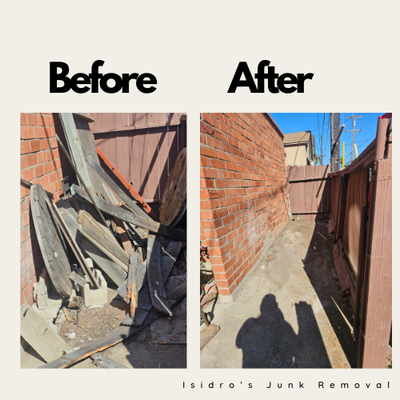Junk Removal - Isidro's Junk Removal has been in business for 20 years. We do demolition, yard clean-up, appliance removal, and tree removal. No job is too big; we work 24/7, rain or shine. Any job gets 10% off. We are located in San Diego! Junk Removal - Isidro's Junk Removal has been in business for 20 years. We do demolition, yard clean-up, appliance removal, and tree removal. No job is too big; we work 24/7, rain or shine. Any job gets 10% off. We are located in San Diego!