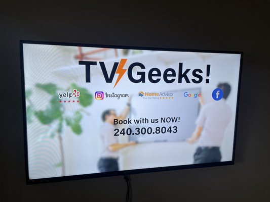 60” Vizio Mounted! - We wanted to mount clients 60” Vizio on to wall. She was worried because someone mounted a TV for her in the past where the TV actually fell! I assured her that we will make certain that this TV will be into the framework of her home and solid! I encouraged her to be apart of the process and ask questions. She was pleased with the end result. 60” Vizio Mounted! - We wanted to mount clients 60” Vizio on to wall. She was worried because someone mounted a TV for her in the past where the TV actually fell! I assured her that we will make certain that this TV will be into the framework of her home and solid! I encouraged her to be apart of the process and ask questions. She was pleased with the end result.