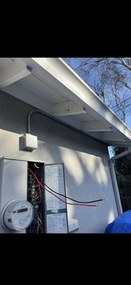 NEMA 14-50 170’  FROM MAIN PANEL - Outlet 240V (NEMA 14-50) and GFCI breaker installation. 170’ from main panel.