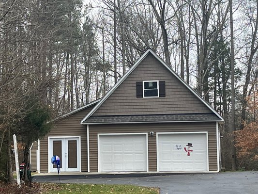 Garage Studio Build - This is a two car garage with storage space upstairs and a studio with a mini split to the side Garage Studio Build - This is a two car garage with storage space upstairs and a studio with a mini split to the side