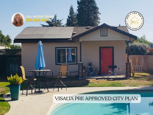 Visalia Pre Approved City Plan - 🏡 Build Smart, Save Big with a Pre-Approved ADU Plan!

Check out our latest project in Visalia! The savvy homeowners used the city’s pre-approved 1-bedroom, 500 sq. ft. ADU plan, saving thousands of dollars on design costs. These plans are FREE from the city and streamline the process for faster approvals and construction.

At ADU 4 You Pros, we make it easy to bring your ADU vision to life with our start-to-finish services:

✅ Design tailored to your needs

✅ Permits handled seamlessly

✅ Construction done with precision

Ready to build your ADU and maximize your property’s potential? Let us take care of everything while you enjoy the benefits of additional space or income!

📞 Call us today at 559-430-4137

🌐 Visit adu4youpros.com

Your dream ADU is just a call away!