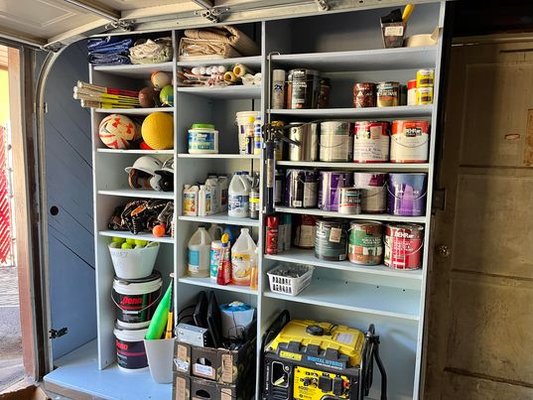 Garage Storage Wall - This garage had tons of stuff and so much sporting equipment it was hard to use the tools. Now the center of the room is easy to use and everything has a home. Garage Storage Wall - This garage had tons of stuff and so much sporting equipment it was hard to use the tools. Now the center of the room is easy to use and everything has a home.
