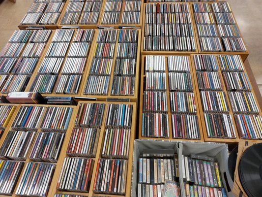 Music and Movies - VHS tapes are only 10 for $0.99! CDs and DVDs are 2 for $0.99! Music and Movies - VHS tapes are only 10 for $0.99! CDs and DVDs are 2 for $0.99!