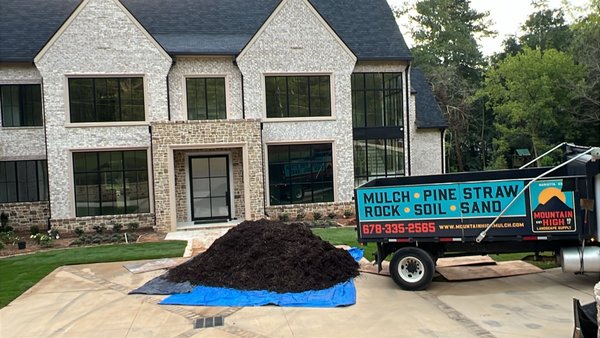 Mulch Delivery - Mountain High Landscape Supplies offers prompt and reliable mulch delivery all over the Metro Atlanta area. Our small dump truck service ensures timely delivery and easy access to your property, even in tight spaces. We pride ourselves on excellent customer service and a friendly, professional team that makes your landscaping project a breeze. Choose Mountain High for all your mulch needs and experience the difference that quality service and hospitality can make. Mulch Delivery - Mountain High Landscape Supplies offers prompt and reliable mulch delivery all over the Metro Atlanta area. Our small dump truck service ensures timely delivery and easy access to your property, even in tight spaces. We pride ourselves on excellent customer service and a friendly, professional team that makes your landscaping project a breeze. Choose Mountain High for all your mulch needs and experience the difference that quality service and hospitality can make.