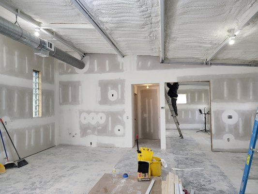 drywall hanging and finishing - We hung around 70 sheets of drywall and finished drywall hanging and finishing - We hung around 70 sheets of drywall and finished