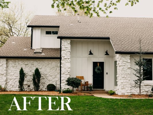Siding 2019 - This home owner wanted to modernize their home while making it more energy efficient. We replaced old, damaged siding, doors, and windows. We turned this home from an outdated cottage home, to a sleek eye-catching stunner!