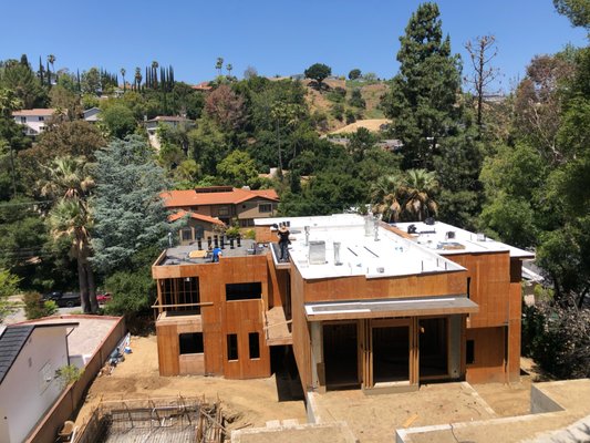Cool Roofing for New Construction - The cool roofing was done in a custom new construction home in Encino. Cool Roofing for New Construction - The cool roofing was done in a custom new construction home in Encino.
