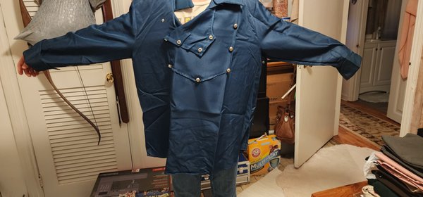 Halloween Costume remake - Store bought Halloween costume was to large for this young customer. Took in the shirt & the vest to fit him better. The side seams were takin in 4 inches on both the shirt & the vest. Took only 1 & 1/2 hrs. to complete.