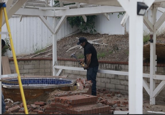 Here’s a few pictures from our awning and Jacuzzi demo in Camarillo California for a return Realtor customer. - Our team completed a full demolition of an in-ground Jacuzzi that was surrounded by brick and cement. In addition to the Jacuzzi removal, we also took down two metal awnings on the property. This project was completed in just one day with a five-man crew, working efficiently to clear the space and leave the area clean and ready for the next phase. Another solid job by the Essential Hauling team! Here’s a few pictures from our awning and Jacuzzi demo in Camarillo California for a return Realtor customer. - Our team completed a full demolition of an in-ground Jacuzzi that was surrounded by brick and cement. In addition to the Jacuzzi removal, we also took down two metal awnings on the property. This project was completed in just one day with a five-man crew, working efficiently to clear the space and leave the area clean and ready for the next phase. Another solid job by the Essential Hauling team!