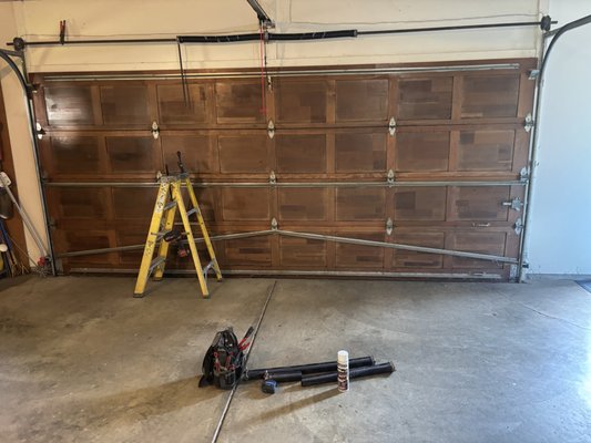 Let me save you $3,000! - A look at a project in the making. A customer called me thinking they would need an entire new door. That would be expensive! So we looked at their best options and determined the much better approach would be to instead replace the springs, cables and install new nylon rollers. This saved the customer over $3,000.00 by replacing only what he needed. You can call/text/message us 24/7 at 317-517-1297 Let me save you $3,000! - A look at a project in the making. A customer called me thinking they would need an entire new door. That would be expensive! So we looked at their best options and determined the much better approach would be to instead replace the springs, cables and install new nylon rollers. This saved the customer over $3,000.00 by replacing only what he needed. You can call/text/message us 24/7 at 317-517-1297