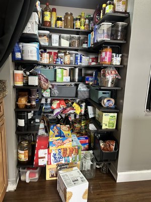 Pantry Reset - Pantry reset. When working with a client, I sit down to address their needs and wants, and determine how often services will be required. For a pantry reset, I declutter, set aside expired items for the client to review at their request, and provide a list of items to be replaced and those running low. I also wipe down all surfaces to ensure a clean, dust-free environment. Pantry Reset - Pantry reset. When working with a client, I sit down to address their needs and wants, and determine how often services will be required. For a pantry reset, I declutter, set aside expired items for the client to review at their request, and provide a list of items to be replaced and those running low. I also wipe down all surfaces to ensure a clean, dust-free environment.