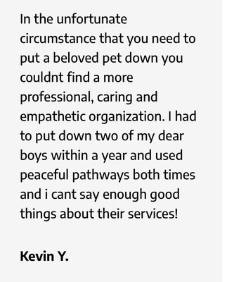Testimonials - We always aim to make help make a very difficult day a little more bearable here are some kind words from a clients we have helped💕 you can also find more on our yelp page and also our website www.peacefulpathways.com under reviews Testimonials - We always aim to make help make a very difficult day a little more bearable here are some kind words from a clients we have helped💕 you can also find more on our yelp page and also our website www.peacefulpathways.com under reviews