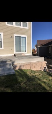 Add a wall to your patio - Instead of doing a metal railing the customer wanted a cultured stone wall