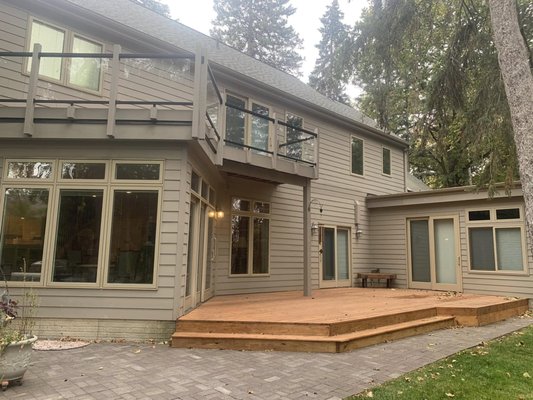 Boulder Edging with Pine Bark Mulch - As a licensed residential contractor, we provide peace of mind with our insurance and bonding.