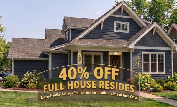 New Siding - 40% Off - 40 Off Full Resides Limited Time - Highly Rated by Colorado Homeowners on Google · James Hardie Elite Preferred Contractor · BBB A+ Rated · Recipient of the 2025 James Hardie President’s Club Award.