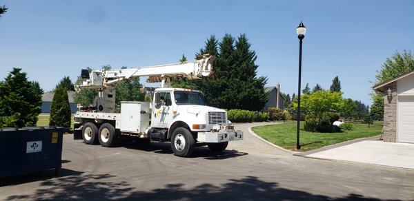Pole light Install - We had a very special crew for this install at a family home. Pole light Install - We had a very special crew for this install at a family home.