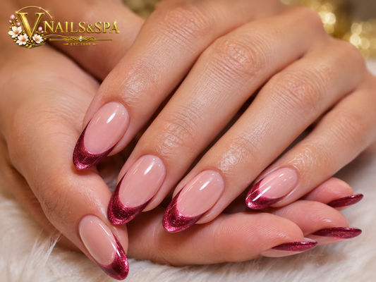 Acrylic Nails - Acrylic Nails add strength and beautiful length while allowing you to choose the shape, color, and design you love. From natural and elegant to bold and glamorous, our skilled nail technicians create smooth, durable, and customized results just for you. Book your next acrylic nail appointment at V Nails & Spa! 💅✨